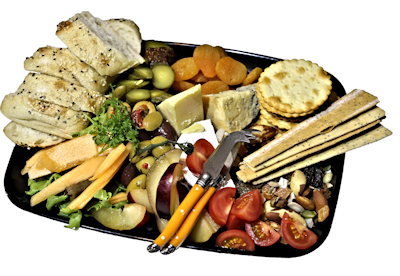 Large platter of food